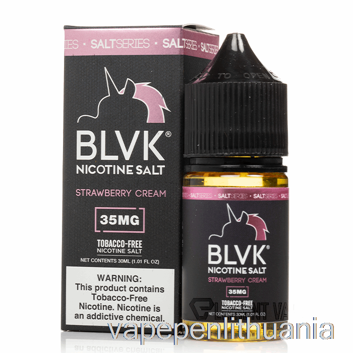 Braškių Kremas Nikotino Druska - Blvk - 30ml 35mg Vape Skystis